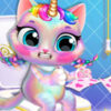 twinkle my unicorn cat princess caring